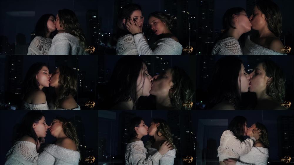 Intense kisses on a sexy night
