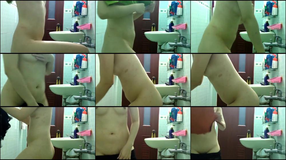In bathroom Nudity