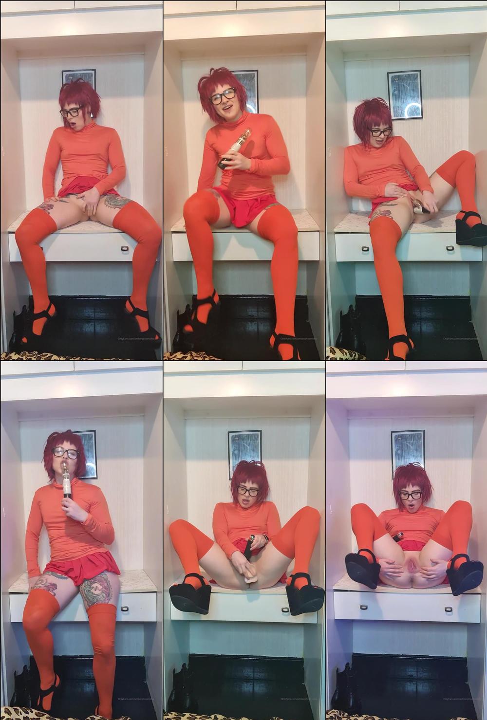 amberphoenixfox 107650379 2021 02 11 new video .. velma s naughty secret you are in for a scooby treat in this lovely long cosplay vide
