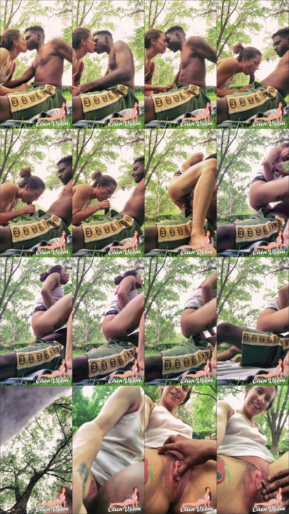 Ciren Verde Taking Black Cock At The Park