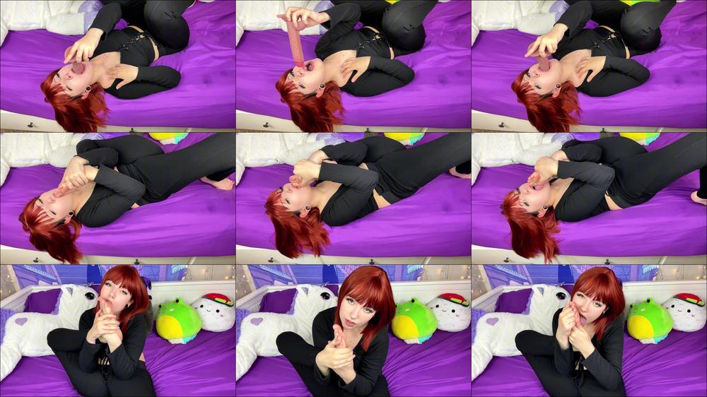 Deepthroat and self foot worship
