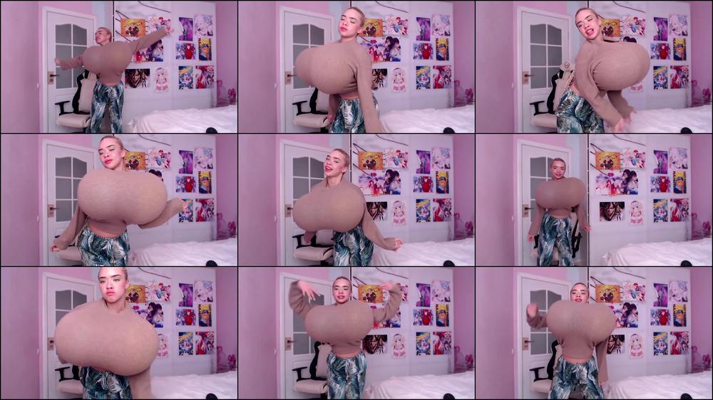 Mia is fooling with giant boobs - August 09, 2022