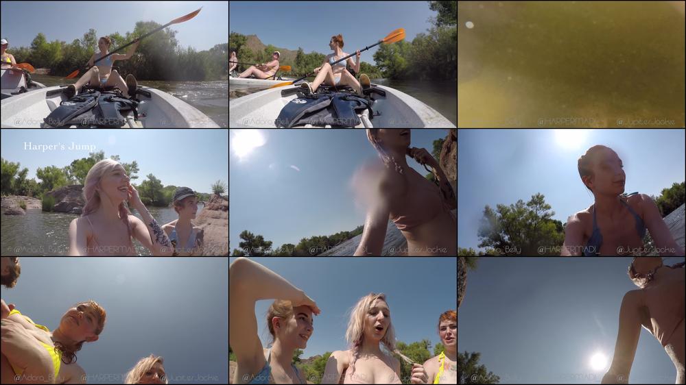 149. Public Flashing: 3 Girl Kayak Trip