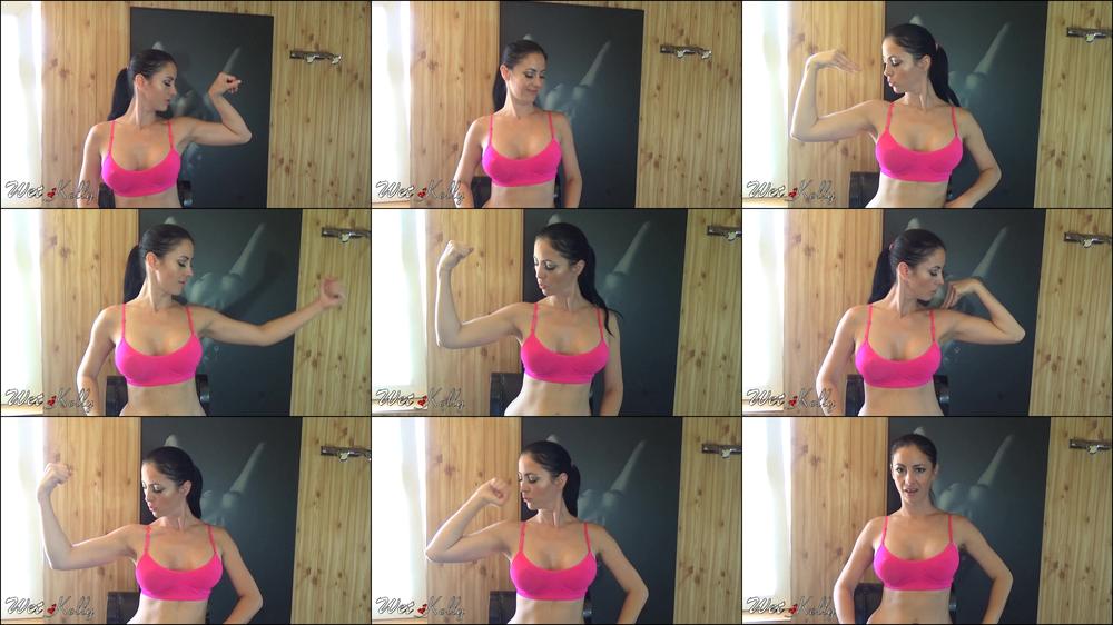 Wet Kelly Flexing Muscles