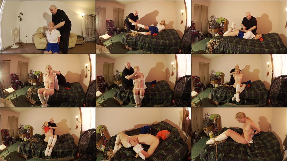 Ariel Anderssen Menaced By Intruder Tied Sock Gagged