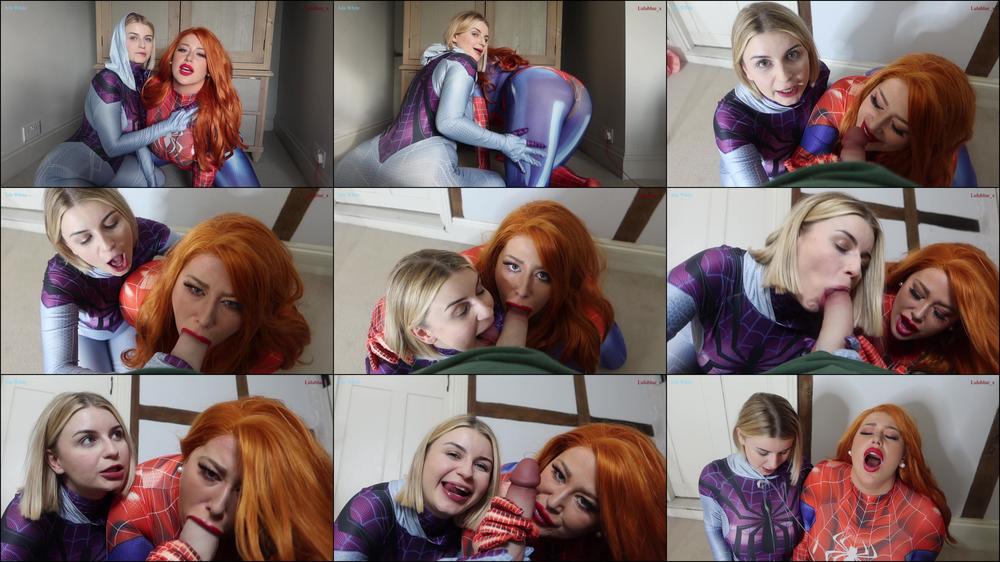 SPIDERGWEN AND MARYJANE DOUBLE BLOWJOB
