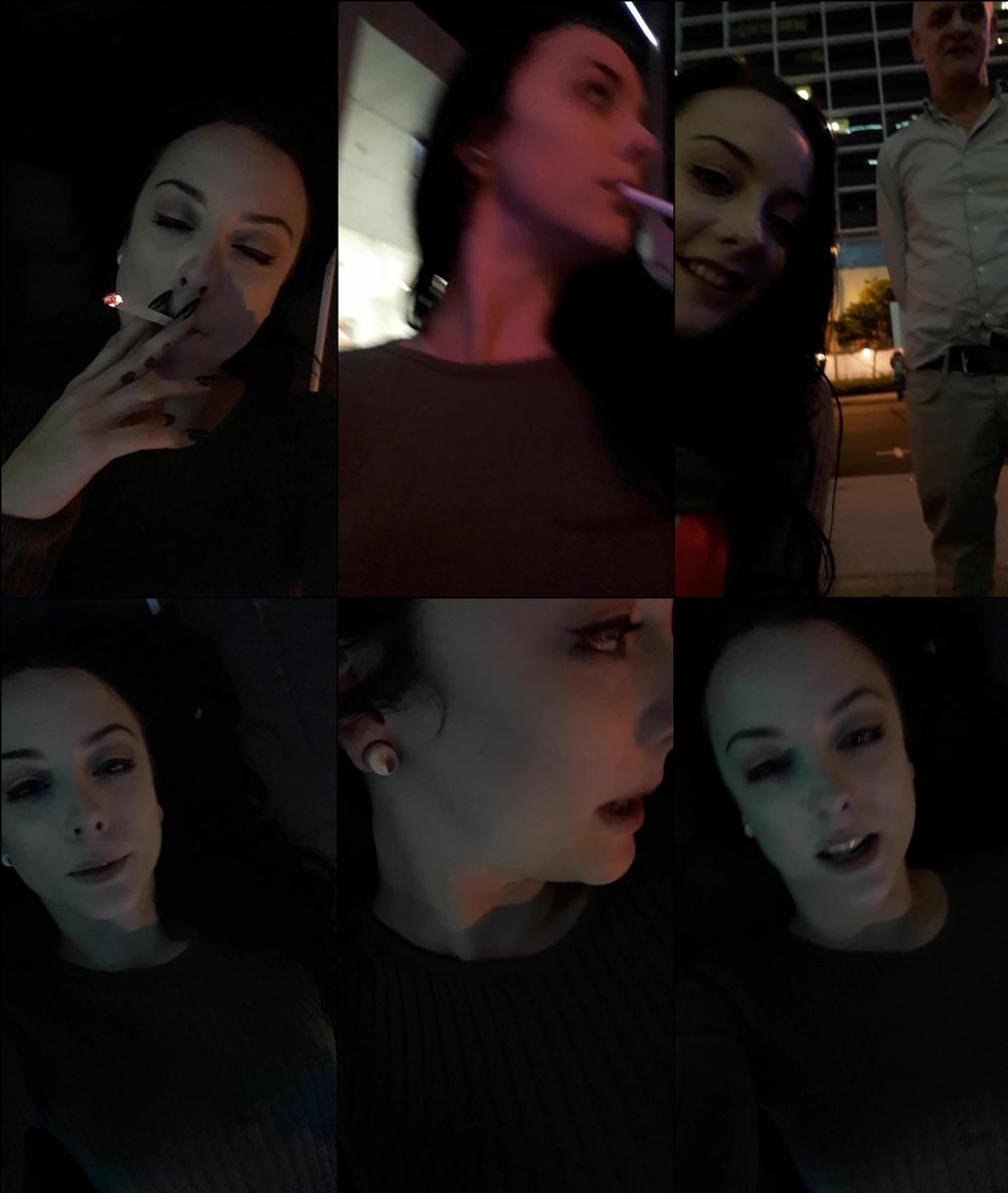 alessa_savage 01 09 2017 3311318 side of the road smoking waiting for my uber in LA