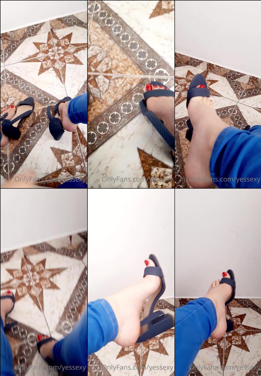 yessexy 06 05 2020 291627243 Blue heels, red toes