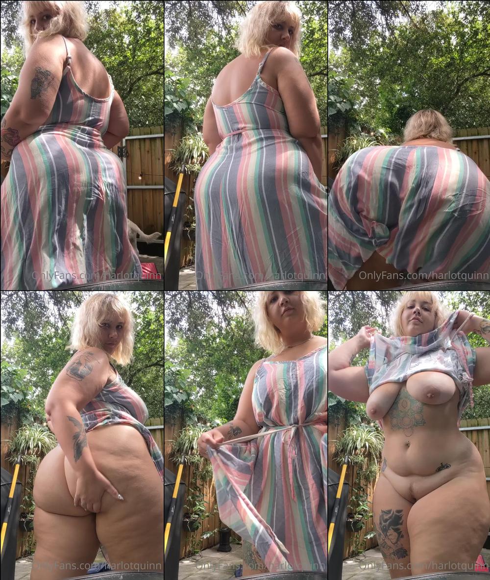 harlotquinn 01 09 2020 814907807 Love this dress and my backyards seclusion