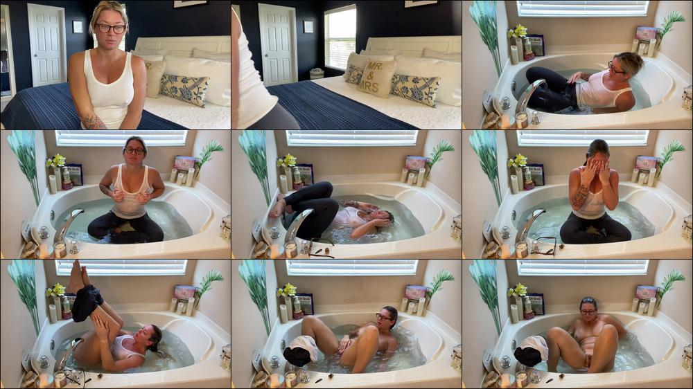 Mommy Gets Wet in the Tub for Son