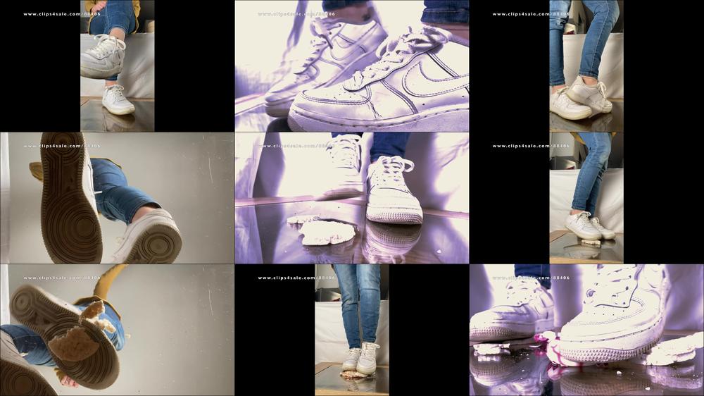 Tramplegirls Shoejobs and Cockcrush - A Crushing Dream In Nike Air Sneakers - Egg And Food Crush, Upskirt Pov And Underglass Views - Sneakerfetish