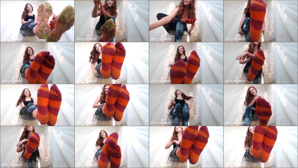 Princess Kaelin Sniff My Dirty Socks And Stroke