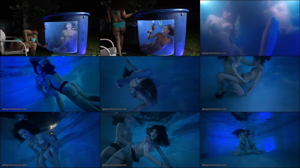 Ginary & Monica Sexxxton - Sexy Underwater Lesbian Fun FULL
