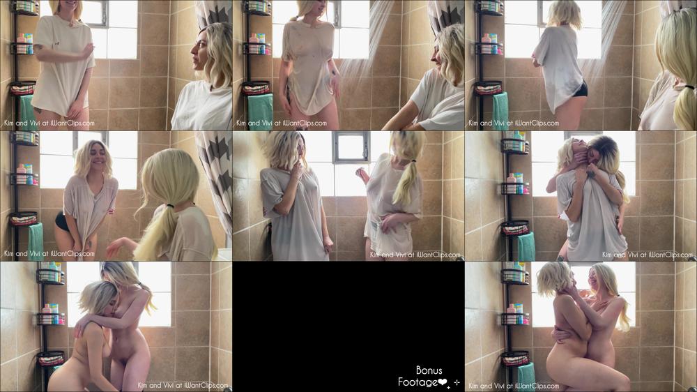 Kim and Vivi - Wet T-Shirt / Clothes Destruction / Competition / Shirt Ripping / Lesbians
