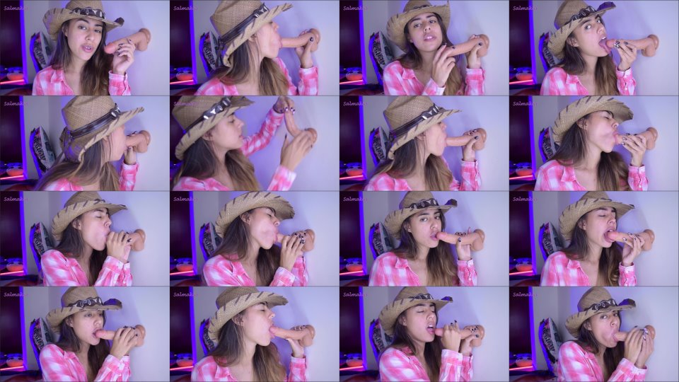 Salmakia Cowgirl Sucking And Playing With A Cock