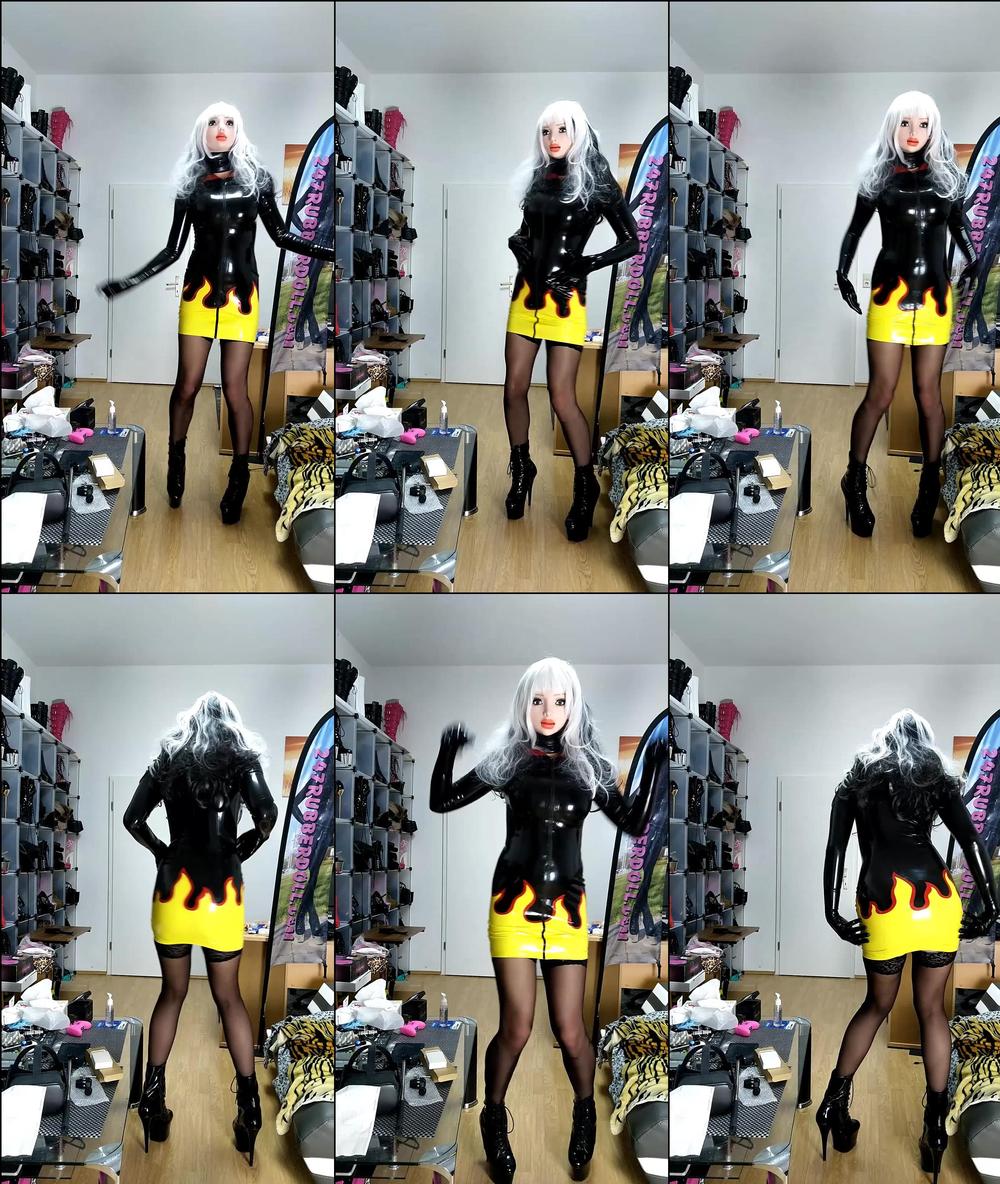 jessicaskyheel 109087041 i did a sexy dance for you.. 1.moving my body to the music in latex dress nylon stockings and high heels boots 1. jfned length 355 1