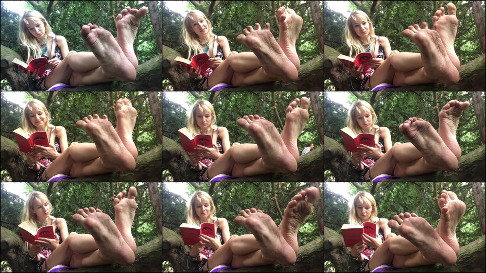 Wild feet on tree