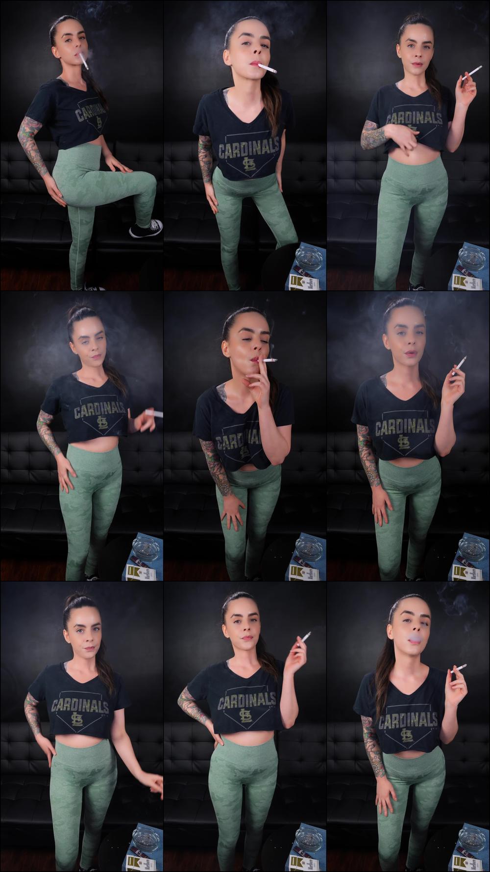 Smoking 100s in Leggings