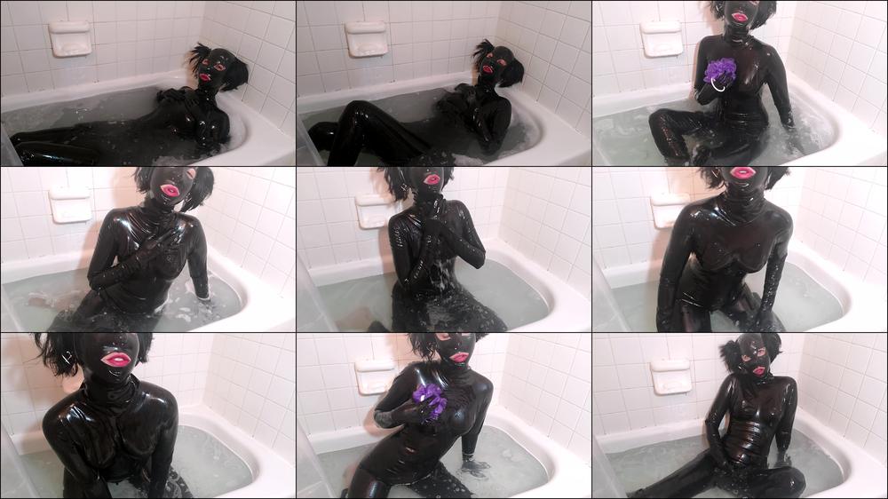 Bathtub Latex Tease
