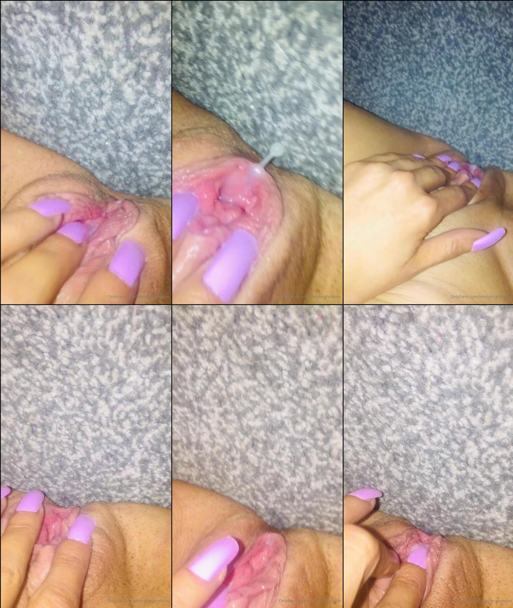kirstybrightmore 20573501 2020 04 29 leaking and squirting cum out of my pussy i kept it in me all night so i could play with pussy w