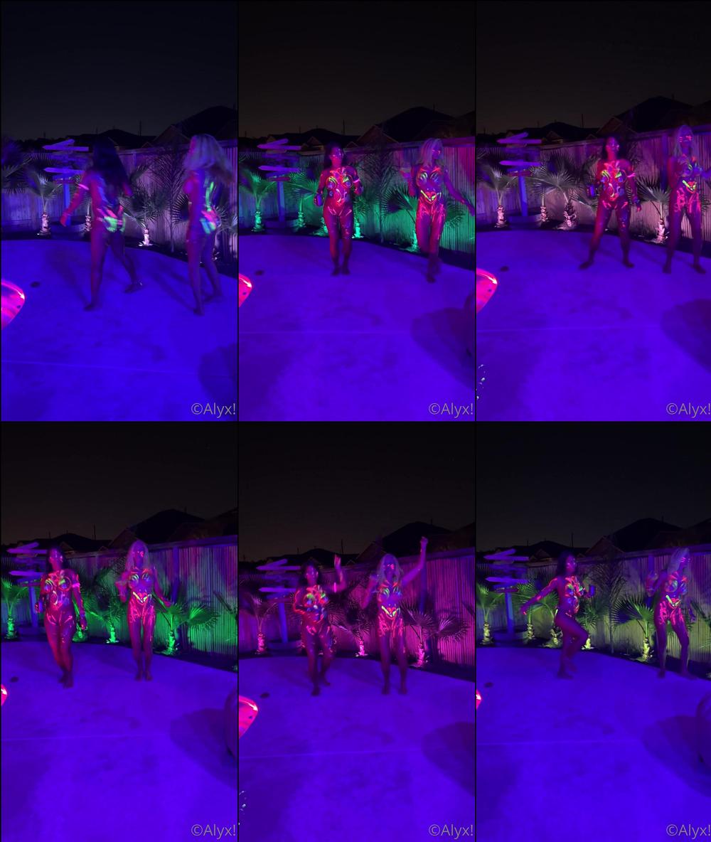realalyx 325675726 2022 05 15 so... take one part alyx and one part suzy... add neon body paint backyard poolparty.... stir in s