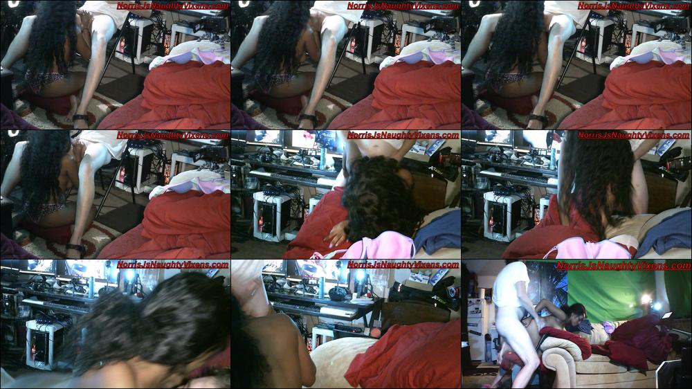 Ebony maid cleans my dick good