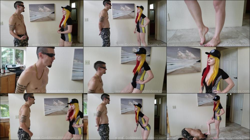 Goddess Lilith First Time Ballbusting With A New Slave