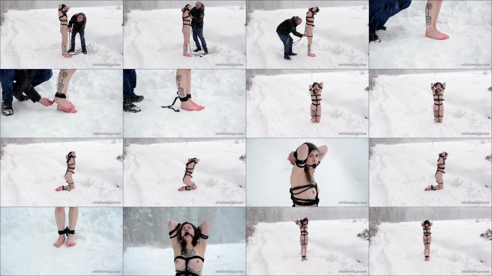 Act Of Bondage Naked An Barefoot Vika Tied Up In The Snow Part 2