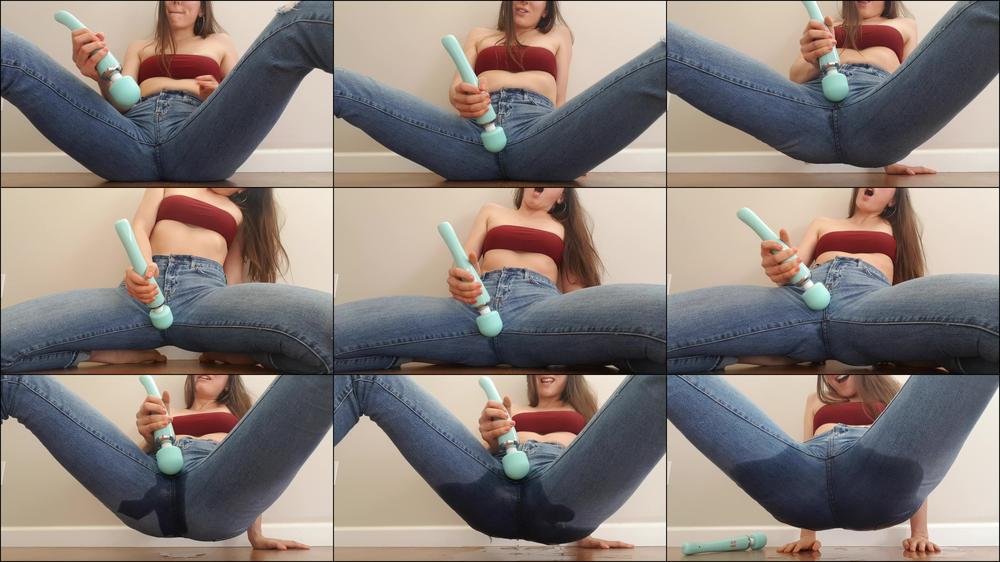Intense Jeans Wetting Orgasm