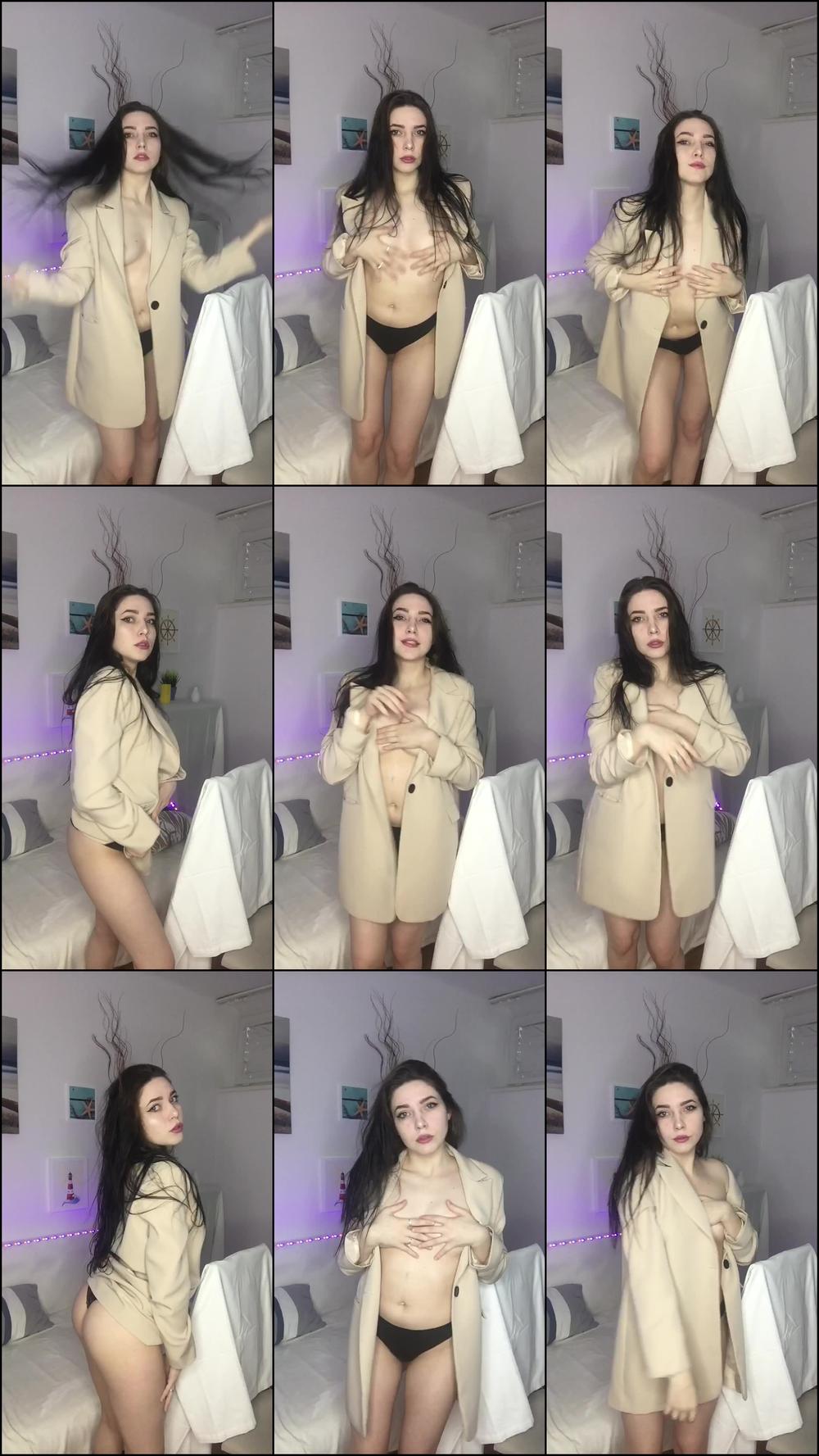Teasing my body in a jacket