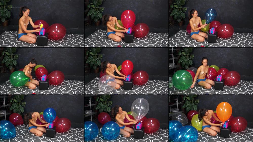 Josey Prepares Balloons for Popping