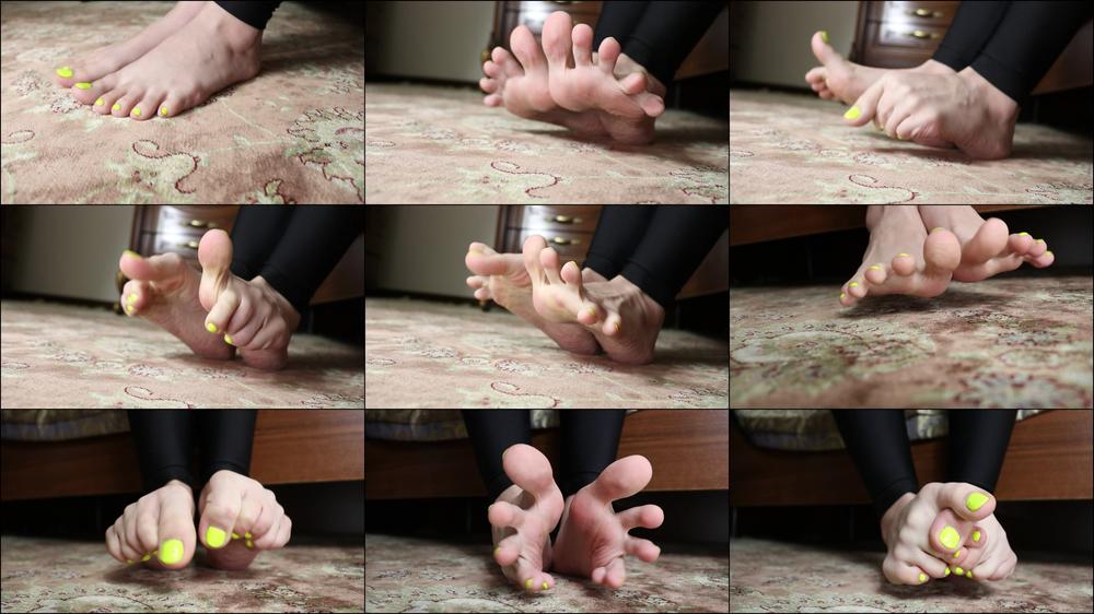 My slightly dusty feet and flexible toes