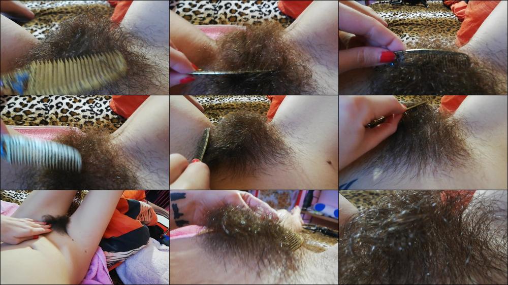 Cuteblonde666 Hairy Pussy Fetish Brushing The Bush