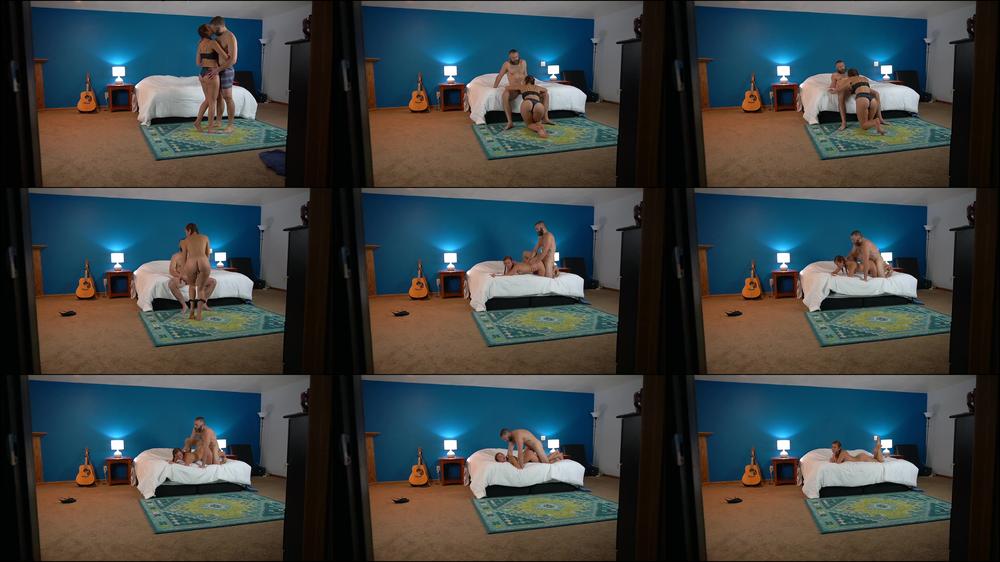 Cheating Gf Sees Bf Watching From Closet