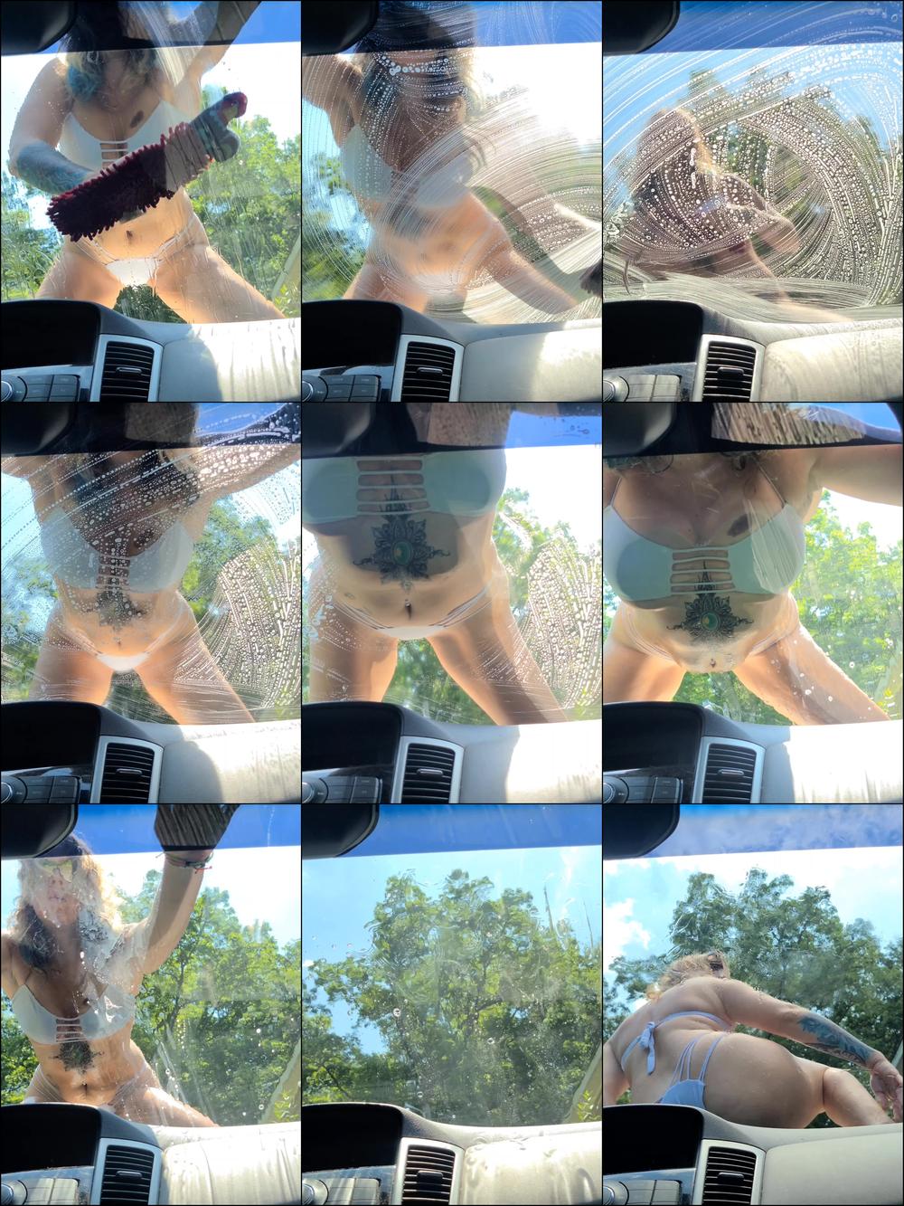 POV bikini car wash