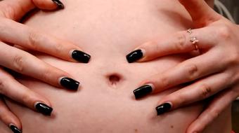Pregnant Belly Button closeup (Tonnia)