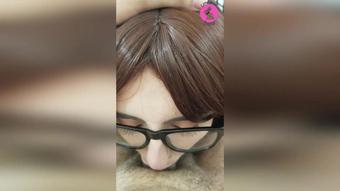 Velma Strips And Sucks Real Cock (LittleBunnyB)