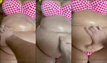 alissbonyt 01 12 2021 2289945071 POV; rubbing a heavily lotioned belly (alissbonyt)