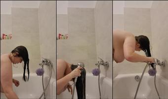 nerdynami 1137723024 washing my hair over the side of the tub (nerdynami)
