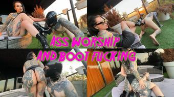High heel fucking and ass worship on balcony (Demoness_Luna)