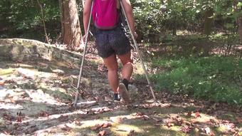 Galas Outdoor Crutching & Blowjob HD - May 30, 2018 (Galas Looner)