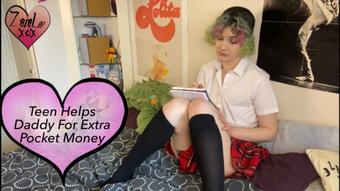 Teen Helps Daddy For Extra Pocket Money - May 26, 2022 (Zara Lee xox)