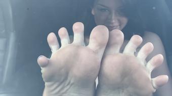 EMMY's FEET on The Dash an Pumping Gas - Jul 24, 2020 (badassbeckyshow)
