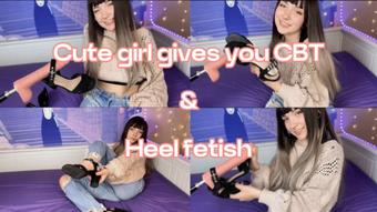 Cute girl gives you CBT & Heel fetish (DogWife)