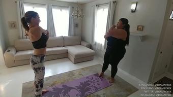 Vmvideo Fit Girl Trains Bbw Friend And Makes Out (VMVideo)