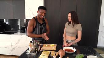 onlymikewilliams 1393734204 cooking date night with catherine knight catherine knight and i made one my favourite vegan dishes together it has no real name but maybe you all can come up with one lol.be (OnlyMikeWilliams)