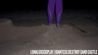 Giantess Destroys Sand Castle (LunaLuxCosplay)