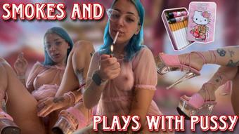 LONG HERLS, CIGARETTE AND DILDO (cutielanalova)