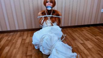 Hand-gagged Bride in trouble (JuliaCrown)