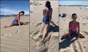 kimberlychixxx 01 02 2020 139506181 Stretching out my body on the beach (kimberlychixxx)